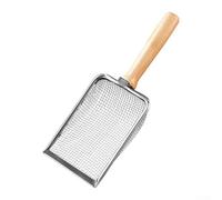 Yuanpgky Pelle de jardin multifonction et tamis avec poignée en bois pour la préparation du sol, construction en acier inoxydable, 7 tailles de maille (1 mm-5 mm), design ergonomique pour (2,8 mm)