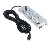 Yuanpgky Plaque d'atomiseur pour bassin à poissons pour paysage aquatique extérieur et rocailleux, brumisateur en acier inoxydable avec 8 têtes, DC 45 V pour système de brume de jardin (huit têtes)