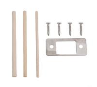 Yuanpgky Plaque de gâche à grand trou pour correction de désalignement de pêne dormant - Étroite pour gâche de cadre de bord, kit de réparation de serrure de porte en acier inoxydable compatible avec