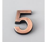 Yuanpgky Plaque de numéro de maison | 3D brillant pour boîte aux lettres extérieure, hôtel, chambre, bureau | adresse en résine ABS couleur bronze 50 x 35 x 6 mm