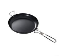 Yuanpgky Poêle à frire sans camping pour la cuisine en plein air, casserole en fer à poignée pliable compatible avec les réchauds de camping, batterie de cuisine portable légère pour la randonnée et