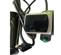 Yuanpgky Poignée d'accélérateur électrique avec affichage de tension LED, alliage d'aluminium + caoutchouc, compatible avec les vélos électriques 36-84 V et scooters électriques (48 V)