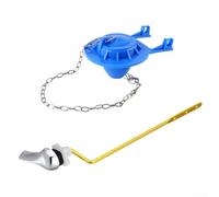 Yuanpgky Poignée de chasse d'eau en alliage de zinc et clapet en PVC pour réservoirs de toilettes standard, support latéral de rechange pour une installation facile et pour une galvanoplastie durable