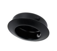 Yuanpgky Poignée encastrée pour portes coulissantes d'armoire, poignée de porte intérieure en acier inoxydable avec finition noire mate, antirouille et résistante à l'oxydation 41 x 10 mm