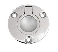 Yuanpgky Poignée ronde chromée de 50 mm en acier inoxydable pour placard, sol, porte, cave, grenier ou bateau, pour un matériel durable idéal pour la maison