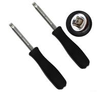 Yuanpgky Poignée tournante carrée 1/4" avec trou inférieur de 6,3 mm pour clés à douille et accessoires, longueur 150 mm, acier au chrome-vanadium