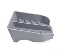 Yuanpgky Porte-éponge en silicone pour évier de cuisine avec trous de drainage, support rainuré pour 2 éponges ou savon, organiseur multifonction pour cuisine et salle de bain (gris)