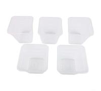 Yuanpgky Pot à orchidée carré pour observation de la croissance des racines des plantes, pot de fleurs en plastique respirant et perméable à la lumière, blanc, 15 cm, compatible avec différents