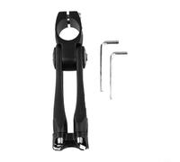 Yuanpgky Potence réglable pour guidon de vélo de 31,8 mm pour fourche de 28,6 mm, en alliage d'aluminium CNC pour VTT avec réglage de l'angle à 85°, longueur de 90 à 145 mm (130 mm)