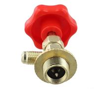 Yuanpgky R134a Adaptateur de valve de distribution CA pour réparation de climatisation automobile - Corps en métal avec joint en néoprène, connecteur SAE /4, robinet étanche et clapet anti-retour