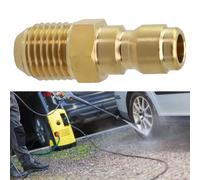 Yuanpgky Raccord coupleur à dégagement rapide de 10,2 cm pour nettoyeur haute pression et tuyau, matériau en acier inoxydable ou laiton, pour types de filetage M14 M22 G1/4 (#2)