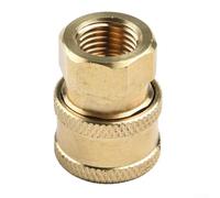 Yuanpgky Raccord coupleur à dégagement rapide de 10,2 cm pour nettoyeur haute pression et tuyau, matériau en acier inoxydable ou laiton, pour types de filetage M14 M22 G1/4 (#4)