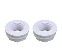 Yuanpgky Raccord de cloison fileté femelle de 3,8 cm pour entrée de piscine Hayward SP1023 avec écrou de verrouillage et joint, 1,27 cm FPT x Slip, pièce de rechange en plastique blanc compatible