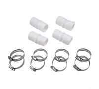 Yuanpgky Raccord de tuyau de piscine 38 mm avec colliers de serrage en acier inoxydable - Adaptateur pour pompes filtrantes à sable, aspirateurs de piscine et pompes submersibles - Équipement en