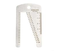 Yuanpgky Règle de bracelet de montre en acier inoxydable - Outil de mesure pour bracelets en cuir avec coins arrondis et jauge de queue de 2 mm d'épaisseur pour réparation de montres (A)