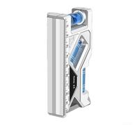 Yuanpgky Règle de niveau magnétique compacte pour Mini avec marge d'erreur de 0,5 mm, fioles à bulles double ligne, mesure d'angle de 45°/90°/180° (150 mm)