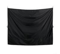 Yuanpgky Rideau d'intimité pour porte de camping-car avec crochets pour douche extérieure et protection solaire, 180 x 230 cm, tulle noir, pour camping et camping-car