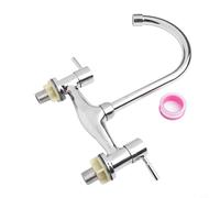 Yuanpgky Robinet mitigeur à 2 trous pour évier de cuisine à double levier Robinet de cuisine mitigeur à bec pivotant à 360 degrés Robinet traditionnel