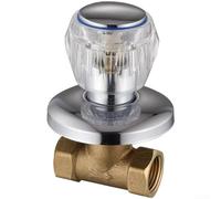 Yuanpgky Robinet mitigeur mural en cuivre dissimulé à ouverture rapide pour salle de bain et systèmes d'eau solaire, argent (A)