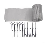 Yuanpgky Rouleau de maille de gouttière en aluminium pour protection des feuilles - 127 mm ou 150 mm x 6,1 m pour découpe à faire soi-même, prévention des débris de pluie, compatible avec (150 x 6,1)