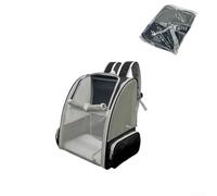 Yuanpgky Sac à dos de transport pour animaux de compagnie avec maille sandwich - Rembourrage élastique au dos - Protection contre les points de stress - Sangle de cou - Verrouillage de sécurité pour