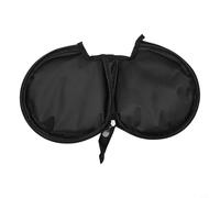 Yuanpgky Sac de rangement pour raquette de tennis de table - Étui en tissu Oxford anti-poussière avec poignée - Design portable pour accessoires de ping-pong - Forme en demi-cercle - 20 x 18 x 2 (noir