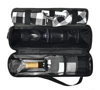 Yuanpgky Sac isotherme pour bouteille de vin avec mousse PE épaisse pour voyage, pique-nique, fêtes en plein air, rangement en polyester 600D