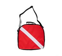 Yuanpgky Sacoche de protection pour équipement de plongée avec intérieur rembourré pour régulateur de plongée, 32 x 30 x 7,5 cm, rouge/blanc, nylon + éponge
