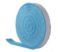 Yuanpgky Serviette en coton de 10 m de long pour raquette de badminton - Pour tennis, squash et raquette - Enveloppe auto-agrippante avec absorption améliorée de la transpiration (bleu clair)
