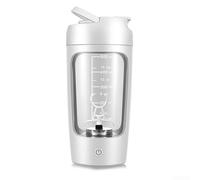 Yuanpgky Shaker électrique rechargeable avec batterie de 1200 mAh, tasse à mélanger portable de 3 W pour boissons protéinées, café, jus de fruits, chargement USB, fonctionnement tactile, blanc