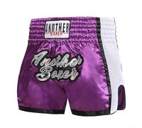 Yuanpgky Short de boxe unisexe pour adultes | Pour entraînement MMA, Muay Thai, short de fitness respirant avec taille élastique | Rouge/rose/noir/violet, M-XXXL (L violet)