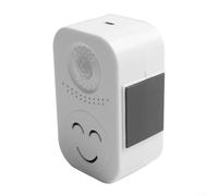 Yuanpgky Sonnette de bienvenue rechargeable avec détecteur de mouvement pour boutique, angle de vue de 120°, détection infrarouge jusqu'à 4 m, messages de vœux enregistrables, blanc