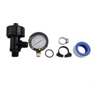 Yuanpgky Soupape de décharge d'air manuelle pour filtre de piscine spa avec manomètre, kit complet de remplacement avec joint torique, pince, design haut débit