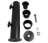 Yuanpgky Support de base de parasol d'extérieur avec 3 manchons en PVC pour poteaux de 10,2 cm, 5,1 cm, 2,4 cm, support de tube en acier inoxydable pour support de parasol de terrasse