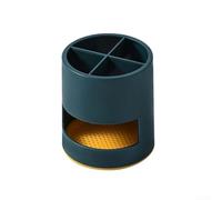Yuanpgky Support de brosse à dents ventilé et anti-moisissure, petit pot de brosse à dents robuste pour un rangement facile de la salle de bain, organiseur de rangement en plastique (bleu)