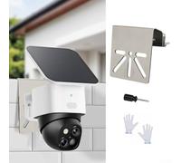 Yuanpgky Support de caméra de sécurité en acier inoxydable pour caméras dôme d'extérieur, montage résistant aux intempéries pour caméra de sécurité solaire, compatible avec support de gouttière