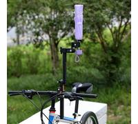 Yuanpgky Support de parapluie réglable à 360° pour vélo, poussette ou chaise, s'adapte aux tubes de 25 mm de diamètre, support télescopique et pliable en ABS avec compatibilité d'inclinaison