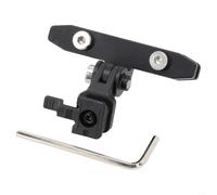 Yuanpgky Support de phare de selle de vélo en alliage d'aluminium noir pour trek et bontrager pour phares de vélo, compatible avec la plupart des feux de vélo