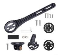 Yuanpgky Support de potence de guidon intégré pour ordinateur de vélo iGPSPORT et GPS - Fibre de carbone pour ordinateur de vélo avec support d'extension multifonction
