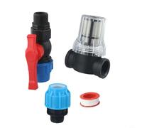 Yuanpgky Système de filtre à eau de jardin, avec raccord de tube en plastique à connexion rapide, pour irrigation goutte à goutte 20 mm, 25 mm, 32 mm, filtre en maille, pour raccord de tuyau (32 mm)