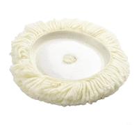 Yuanpgky Tampon de polissage en laine douce de 180 mm pour meubles et voitures avec matériau en laine douce et diamètre intérieur de 115 mm compatible avec les appareils électriques et pneumatiques