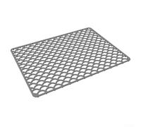 Yuanpgky Tapis d'évier de cuisine en silicone, grille de protection pour le fond de l'évier central avec matériau, résistant à la chaleur jusqu'à 260 °C, design antidérapant et bruit (gris)