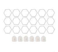 Yuanpgky Treillis à chaîne pour plantes grimpantes, support mural de jardin en métal pour lierre et plantes d'intérieur, 18 anneaux hexagonaux avec crochets, étanche et résistant au soleil, intérieur