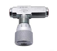 Yuanpgky Vanne de contrôle du débit hydraulique à joint de voie avec filetage de 6,35 mm pour filetage NPT pour les marchés - Construction en acier au carbone, pression maximale de 5800 psi, débit de