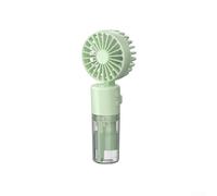 Yuanpgky Ventilateur brumisateur portable avec 4 vitesses réglables, batterie rechargeable de 1500 mAh, appareil de refroidissement personnel en ABS léger pour la maison, le bureau, les voyages (vert)