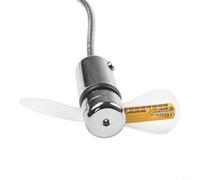 Yuanpgky Ventilateur d'horloge USB avec écran LED, tuyau en métal réglable et affichage réel pour la maison, le bureau et les voyages (horloge)