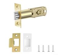 Yuanpgky Verrou à langue unique à trois tiges - Loquet à mortaise tubulaire compatible avec les portes intérieures de 60 mm ou 70 mm - Réglable en alliage de zinc résistant au feu avec sécurité lisse