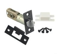 Yuanpgky Verrou à langue unique à trois tiges - Loquet à mortaise tubulaire compatible avec les portes intérieures de 60 mm ou 70 mm - Réglable en alliage de zinc résistant au feu avec sécurité lisse