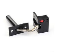 Yuanpgky Verrou de porte antivol en alliage de zinc avec chaîne de sécurité invisible pour portes et matériel de sécurité sécurisé pour entrée d'hôtel et de maison, noir (noir)