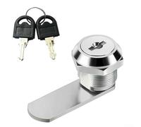 Yuanpgky Verrou de sécurité à came pour armoire, tiroir, boîte aux lettres et meubles - 16 mm et 20 mm - Cadenas à came en alliage de zinc avec 4 clés - Pour cylindre de serrure en métal durable pour